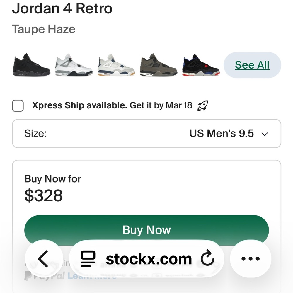 Jordan 4 Retro Taupe Haze RARE! Men’s 9.5 (Used for a photo shoot once) - Picture 14 of 14